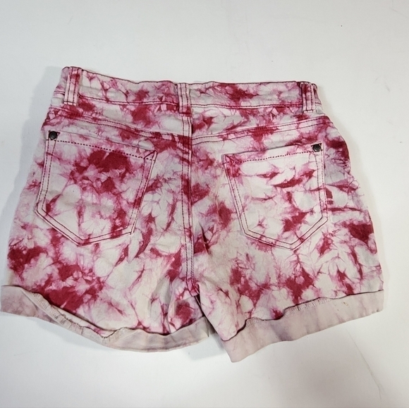 Jessica Simpson Pink Tie Dye Denim Shorts - Picture 2 of 5
